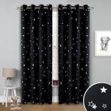 Custom Romantic Star Curtain Thermal Insulated Blackout Drapes for Kids Teenagers Bedroom by NICETOWN  ( 1 Panel )