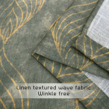 Custom Leaf Pattern Linen Texture Semi-Sheer Curtain Privacy Drape for Living Room / Bedroom by NICETOWN ( 1 Panel )