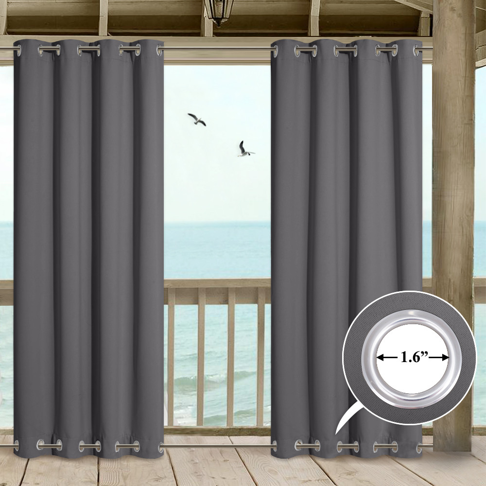 Windproof Outdoor Curtains With Top, Waterproof Outdoor Curtains Canada