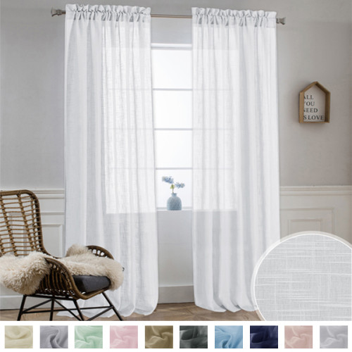 NICETOWN Custom Solid Linen Look Slub Fabric Swatch Refundable Swatch Fee and Shipping Fee for 2nd Order Over $199
