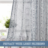 Custom Bohemian Sheer Curtain Natural Boho Linen Weave Flax Textured Sheer Curtain for Kitchen-Bedroom by NICETOWN ( 1 Panel )