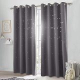 Custom Romantic Star Cutout Curtain Thermal Insulated Blackout Drape for Kids Bedroom by NICETOWN ( 1 Panel )
