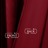 Custom Red|Solid Blackout Privacy Energy Saving Velvet Curtain Thermal Drapery by NICETOWN ( 1 Panel )