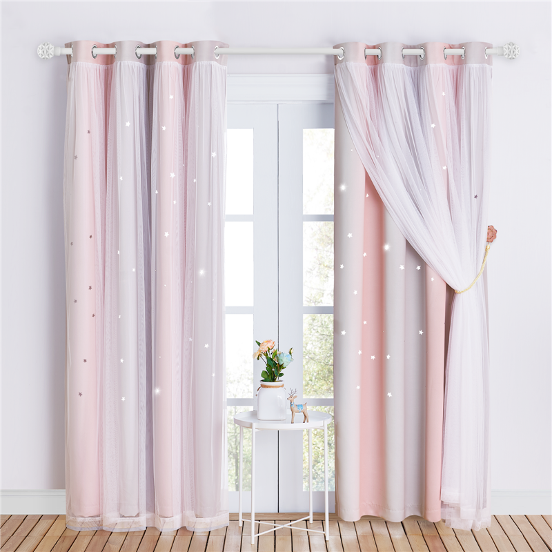 Double Layers Blackout Curtain With, Thermal Sheer Curtains