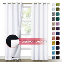 Custom 4 Layers Lower PM2.5 Particles Filter dust 100% Blackout Best Soundproof Curtain Sound Deadening Thermal Insulated Drapes by NICETOWN ( 1 Panel )