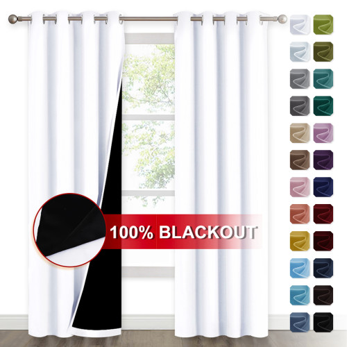 Custom 2 Layers 100% Blackout Curtains Thermal Insulated Curtain for Bedroom by NICETOWN （ 1 Panel ）