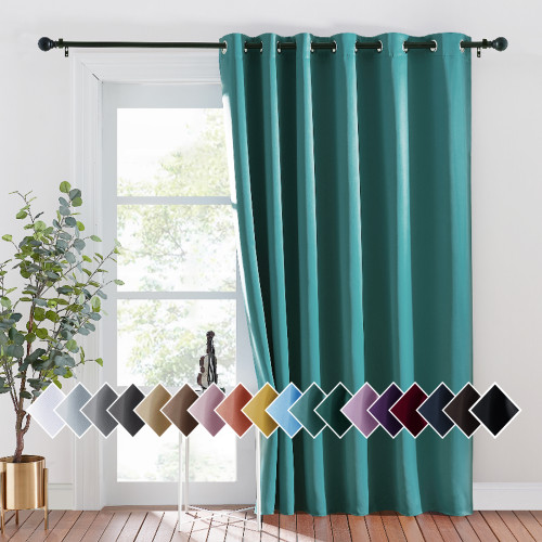 Custom All Size Color Style Wide Room Divider Curtain Blackout Curtain Sliding Door Drape Thermal Insulated Curtain by NICETOWN ( 1 Panel )