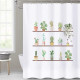 NICETOWN Custom Cactus Shower Curtains Waterproof-Farmhouse Garden Plant Pattern Washable Shower Curtains for Bahroom Bathtub Privacy Backdrop