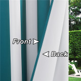 Outdoor Striped Blackout Waterproof Energy Saving Curtain for Patio / Pergola Block UV Rays Made to Order by NICETOWN ( 1 Panel )