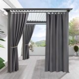 Custom Outdoor Curtains Waterproof Windproof Block UV Blackout Drape for Patio / Foyer / Arbor by NICETOWN ( 1 Panel )