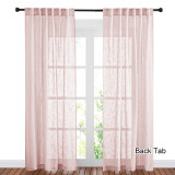 Custom Sheer Linen Curtain for Window Semi Sheer Vertical Drape Privacy with Light Filter for Bedroom / Living Room by NICETOWN ( 1 Panel )