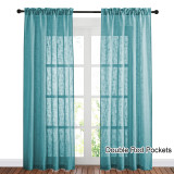 Custom Sheer Linen Curtain for Window Semi Sheer Vertical Drape Privacy with Light Filter for Bedroom / Living Room by NICETOWN ( 1 Panel )