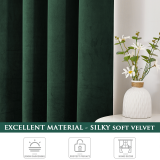 Custom Velvet Curtains Pom Pom - Luxury Velvet Bedroom Curtains Room Darkening Window Decorative Drapes Thermal Insulated Privacy Curtains by NICETOWN ( 1 Panel )