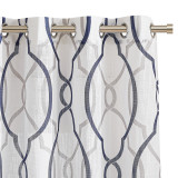 Custom Faxu Linen Sheer Curtain Semi Sheer White Drape Privacy by NICETOWN ( 1 Panel )