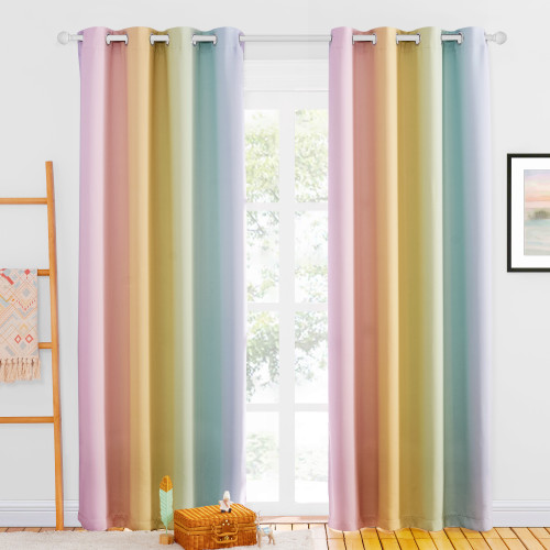 Custom Blackout Curtain Rainbow Thermal Insulated Drapes by NICETOWN ( 1 Panel )