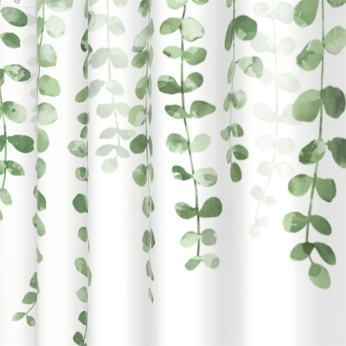 Green Leaves Shower Curtain by NICETOWN ( 1 Panel )