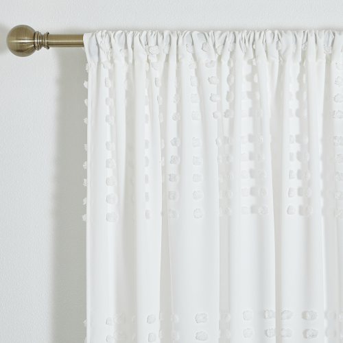 Custom White Sheer with Dots, Design Home Decoration Drapes for Living Room Customized Services by NICETOWN ( 1 Panel )
