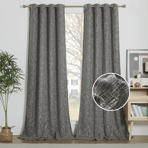Custom Blackout Thick Texture Cotton Curtain Thermal Insulated Drapes by NICETOWN (1 Panel)