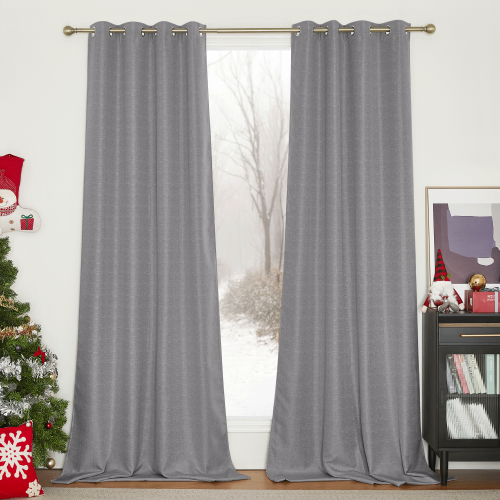 Custom 2 Layers 100% Blackout Texture Curtains Thermal Insulated Curtain by NICETOWN （ 1 Panel ）