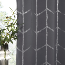 Custom Foil Printed Tiles Lines Home Decoration Thermal Insulated Blackout Drapes by NICETOWN ( 1 Panel )