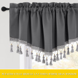 Half Velvet Window Tier Curtain with Tassel Tailored Scalloped Valance / Swag by NICETOWN ( 1 Panel )