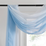 Custom Rainbow Scarf Curtain Sheer Voile Scarf Window Valance-Wedding Decoration by NICETOWN ( 1 Panel )