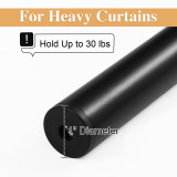 NICETOWN 1 Inch Adjustable Outdoor Curtain Rod,Modern Oval Decorative Drapery Rod, 28-168  Length