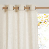 Custom Linen Curtain Natural Linen Textured Semi Sheer Curtain Drape for Living Room Patio Bedroom by NICETOWN ( 1 Panel )