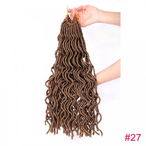 Us 7 99 Dairess 18 Inches 24roots Wavy Faux Locs Crochet Hair