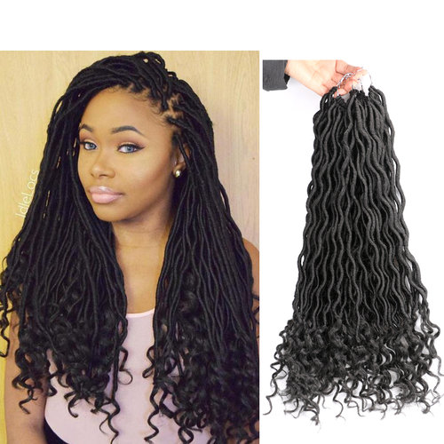 Us 7 99 Dairess 20inches 24stands Curly Faux Locs Crochet