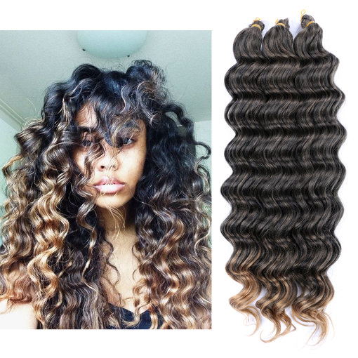 Us 7 99 Dairess 22 Inches Deep Wave Crochet Bulk Hair Weft Dairess 22 Inches Deep Wave Crochet Bulk Hair Weft Braids Synthetic Extensions 1b