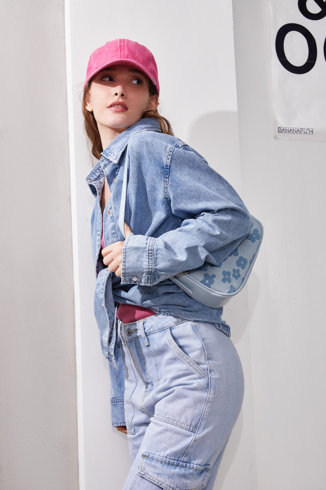 JANE KLAIN new Korean fashion niche design, versatile flower chain PU material underarm bag, handbag, one shoulder women's bag
