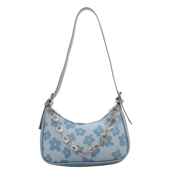 JANE KLAIN new Korean fashion niche design, versatile flower chain PU material underarm bag, handbag, one shoulder women's bag