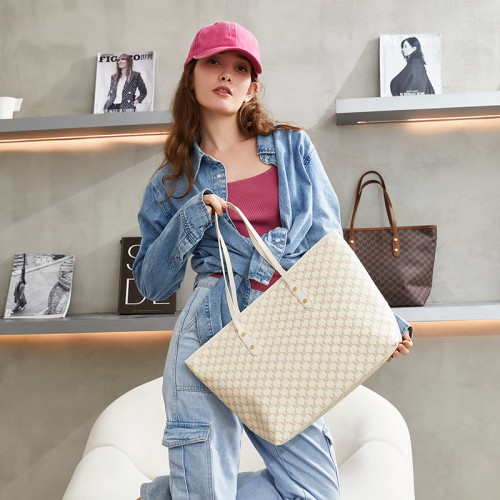 JANE KLAIN Classic vintage leather tote bag