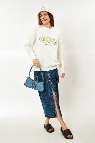 JANE KLAIN new texture, niche temperament, and high-end French style baguette carry underarm shoulder bag