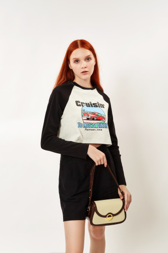 JANE KLAIN Retro Contrast Underarm Bag New French Advanced Texture Middle Ages One Shoulder Crossbody Small Square Bag
