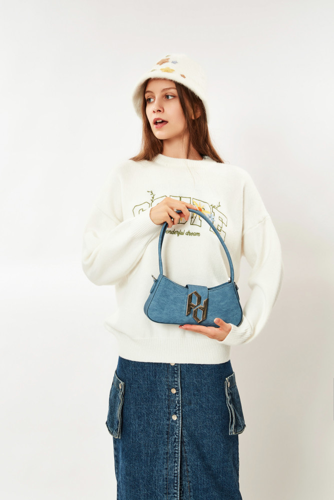 JANE KLAIN new texture, niche temperament, and high-end French style baguette carry underarm shoulder bag