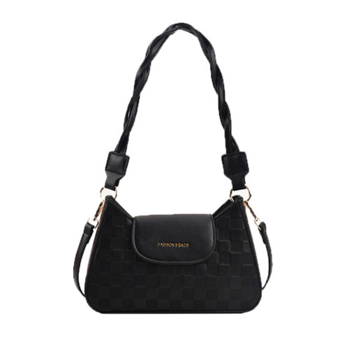 JANE KLAIN Woven Chessboard Checkerboard Design Versatile Underarm Single Shoulder Crossbody Bag