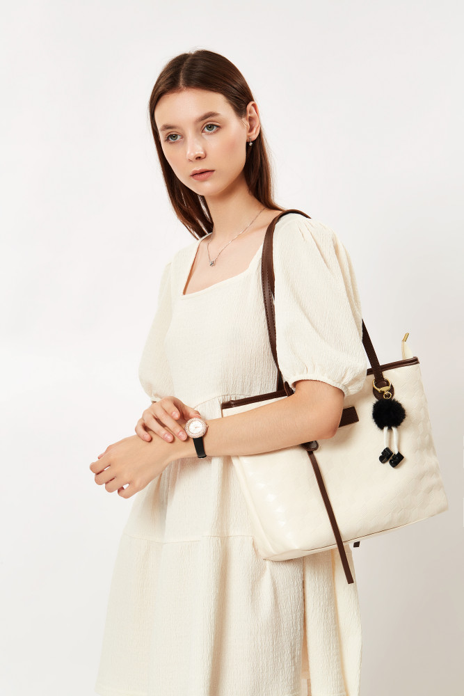 JANE KLAIN Fashionable Lingge Trendy Casual Yang Barometer Plaid Versatile One Shoulder Commuter Tote Women's Bag