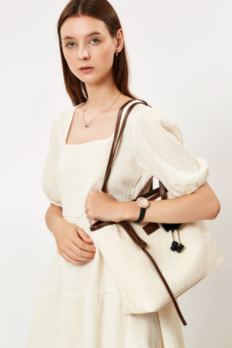JANE KLAIN Fashionable Lingge Trendy Casual Yang Barometer Plaid Versatile One Shoulder Commuter Tote Women's Bag