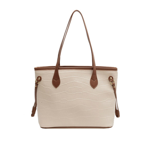 JANE KLAIN New Large Capacity Retro Simple Fashion Class Commuting Crocodile Tote Shopping Bag Handheld Shoulder Bag