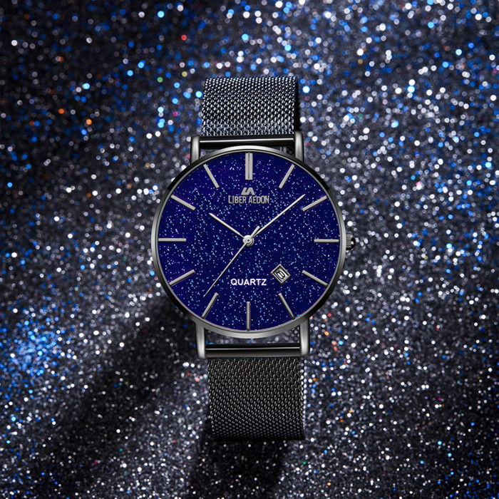 LIBER AEDON Fashion Trend Starry Sky Large dial Casual Men's Watch