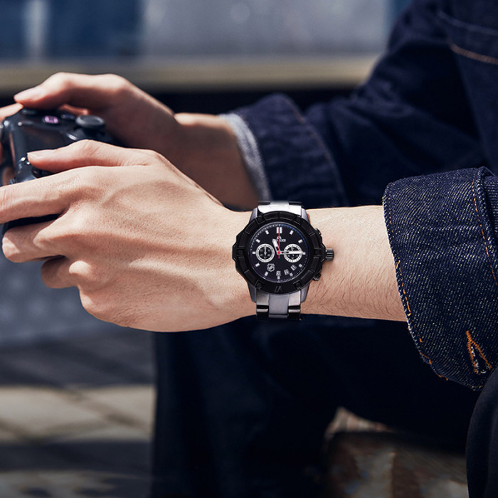 Liber Aedon Fashion Classic Cool Black Multi functional Quartz Men's Watch