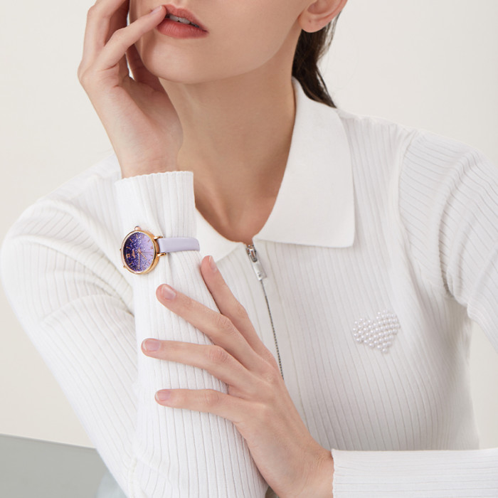 LIBER AEDON Fantasy Purple Personality Women's Watch