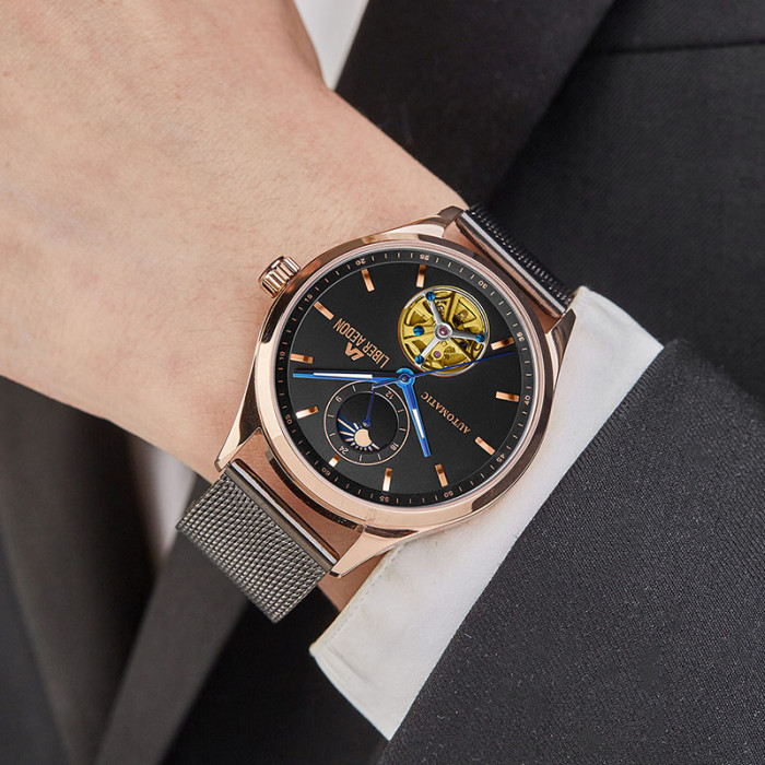 LIBER AEDON ultra-thin mesh mechanical men's watch