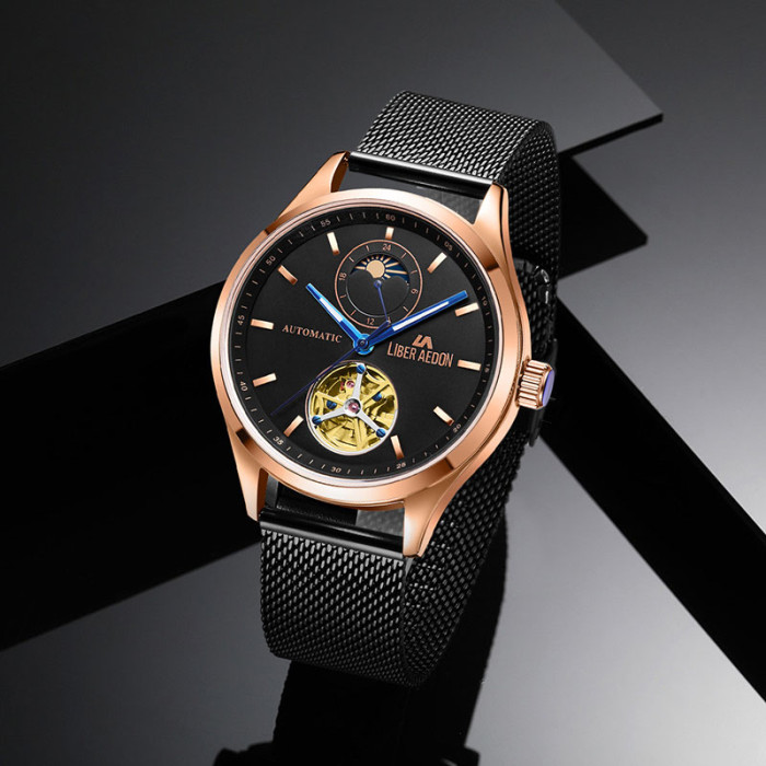 LIBER AEDON ultra-thin mesh mechanical men's watch