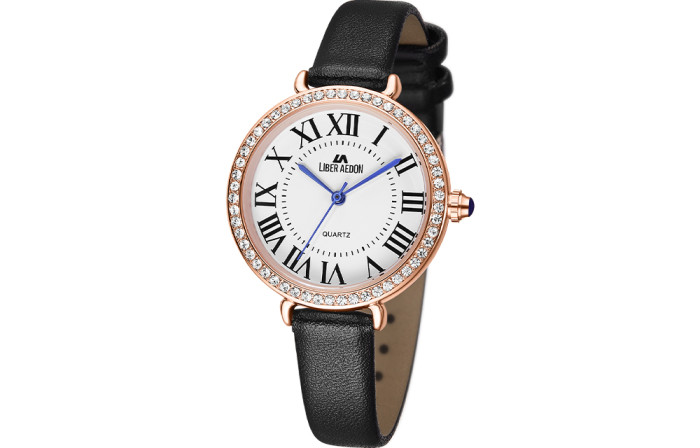LIBER AEDON trendy and personalized retro diamond studded quartz belt women's watch