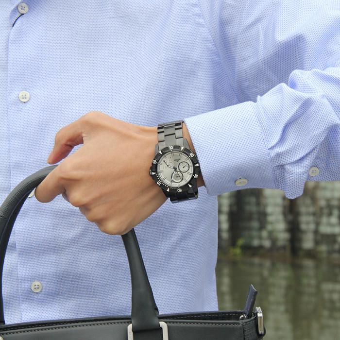 LIBER AEDON Fashion Luxury Multi functional Alarm Men's Watch