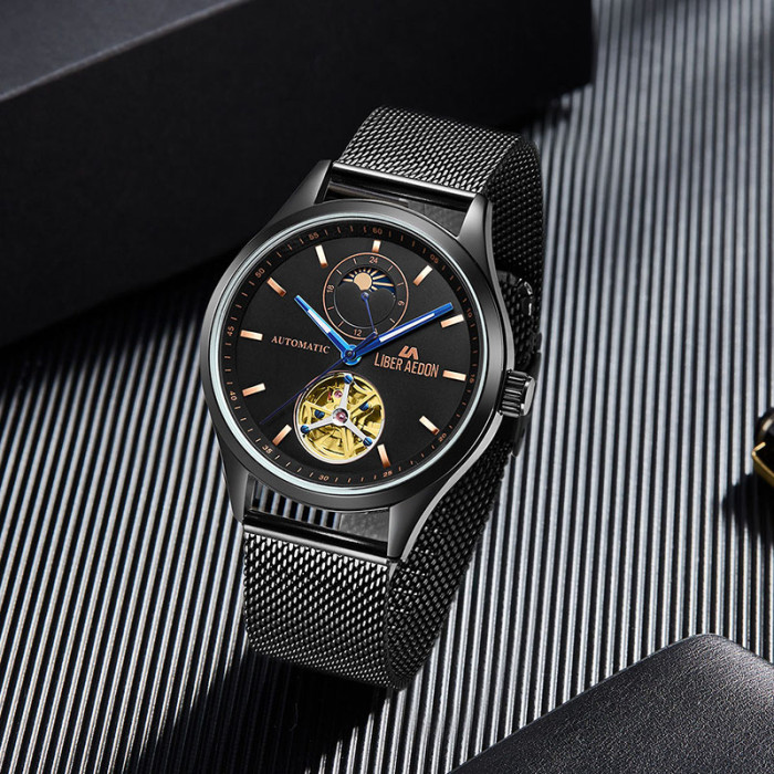 LIBER AEDON ultra-thin mesh mechanical men's watch
