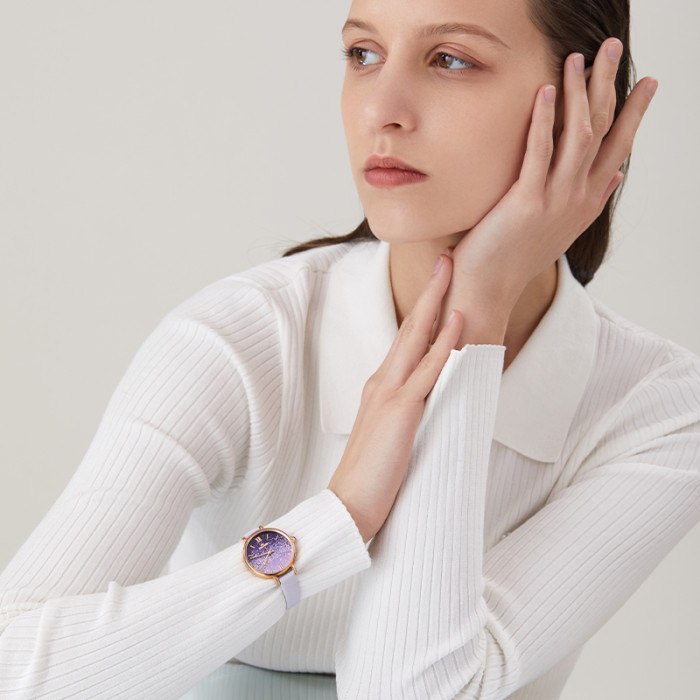 LIBER AEDON Fantasy Purple Personality Women's Watch